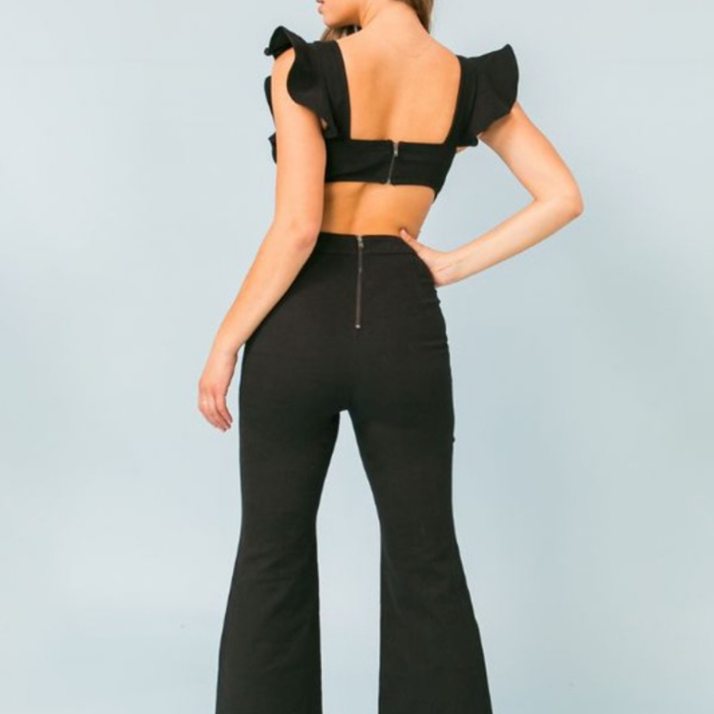 Black Cutout Jumpsuit  M L - Picture 3 of 3